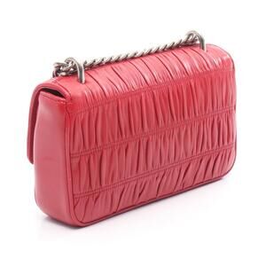 Prada Leather Shoulder Nappa Red Gaufre Sound Lock Bag
